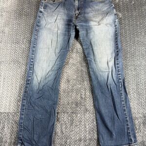 LEVI'S Mens 751 Straight Jeans W33 L30 Blue Cotton Medium Wash Everyday Wear